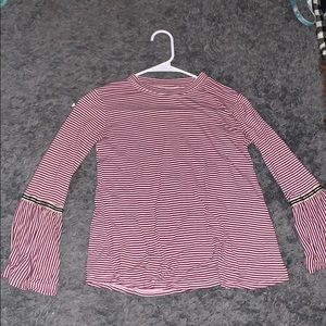 Red white striped shirt